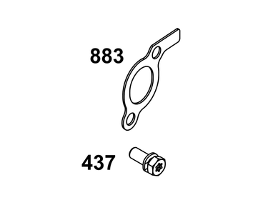 Exhaust Group Diagram and Parts List for 389447-0123-E1  Briggs and Stratton Engine